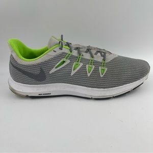 Nike Men’s Quest Grey Green Lace-Up Low Top Athletic Running Shoes - Size 14